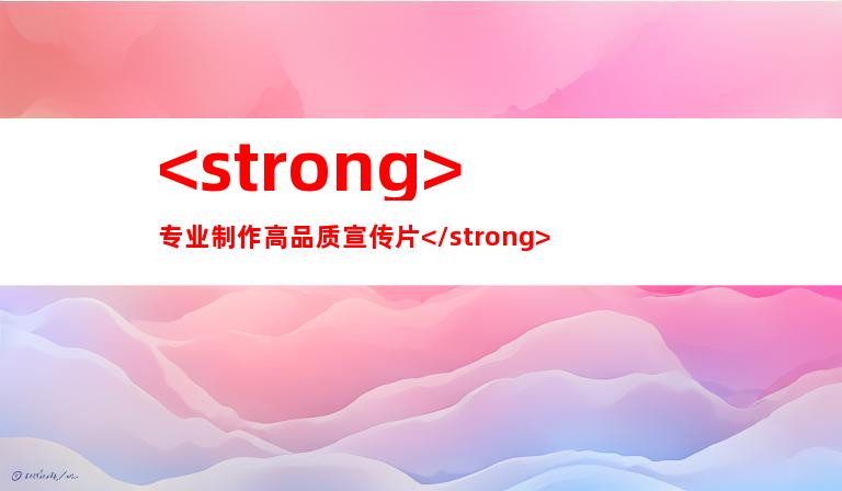 <strong>专业制作高品质宣传片</strong>