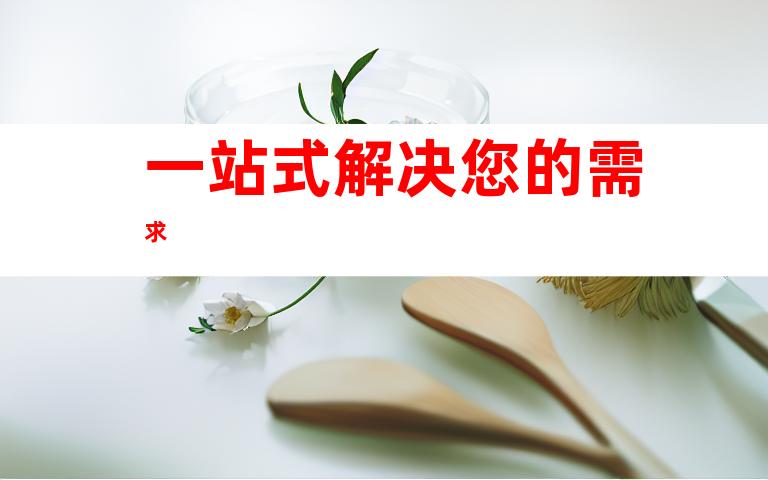 一站式解决您的需求