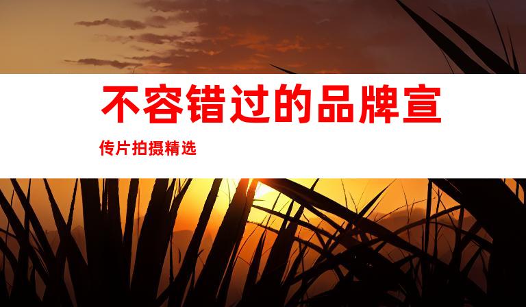 不容错过的品牌宣传片拍摄精选
