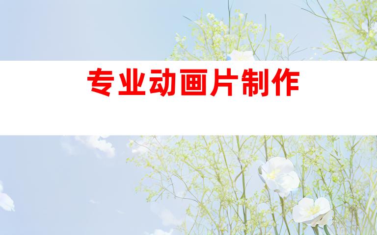 专业动画片制作