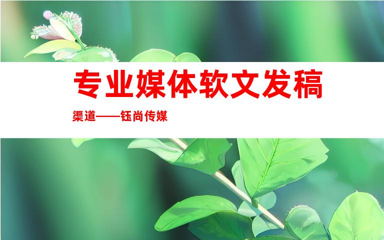 专业媒体软文发稿渠道——钰尚传媒