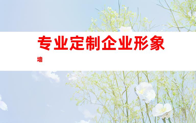 专业定制企业形象墙