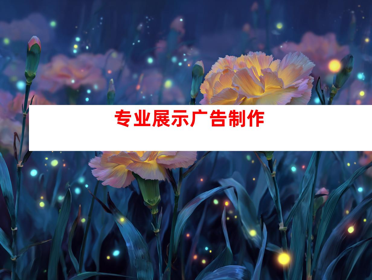 专业展示广告制作