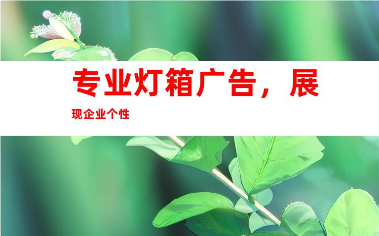 专业灯箱广告，展现企业个性