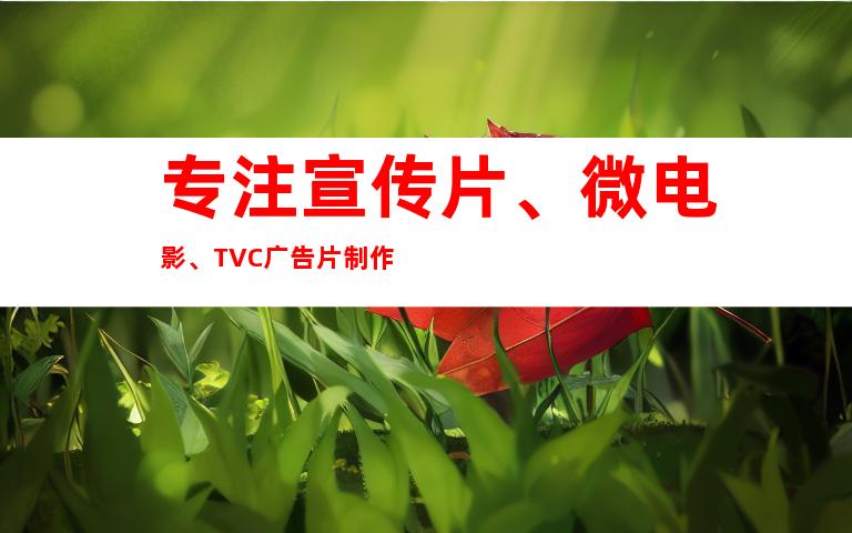 专注宣传片、微电影、TVC广告片制作