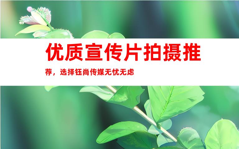 优质宣传片拍摄推荐，选择钰尚传媒无忧无虑