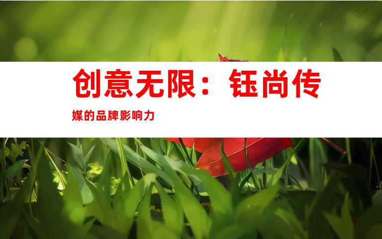 创意无限：钰尚传媒的品牌影响力