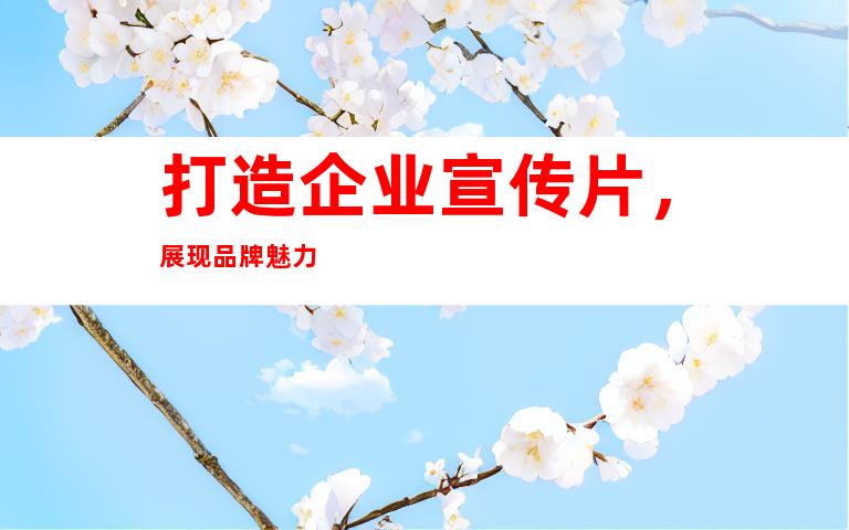 打造企业宣传片，展现品牌魅力