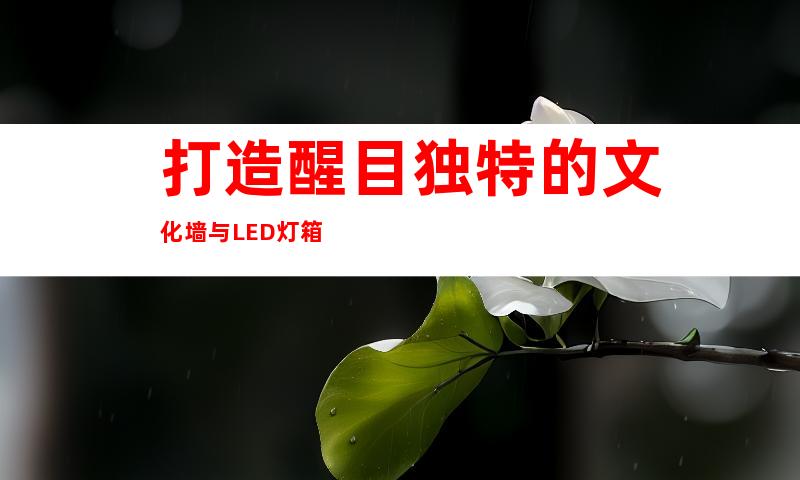 打造醒目独特的文化墙与LED灯箱