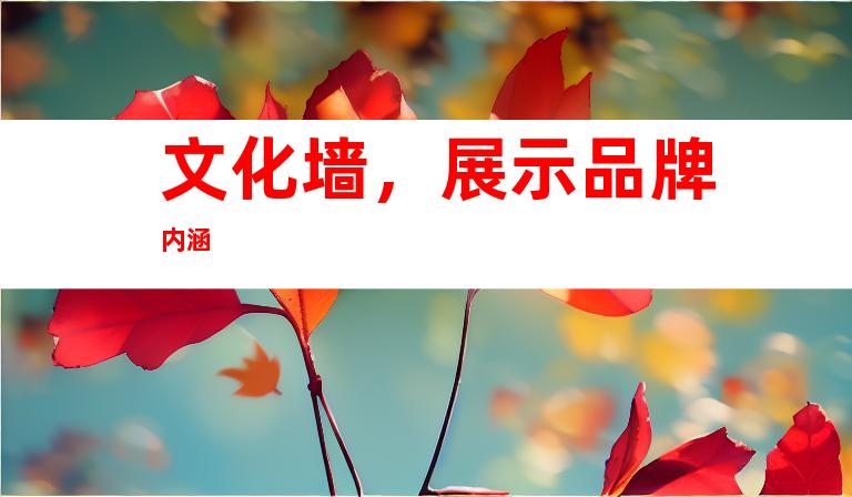 文化墙，展示品牌内涵
