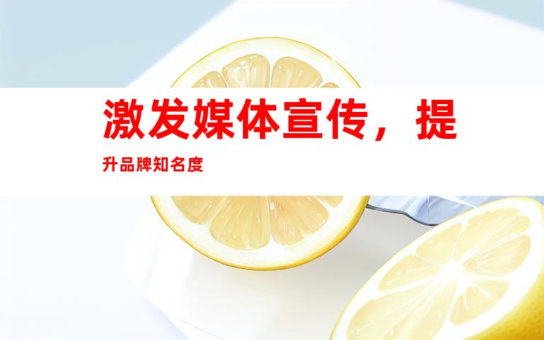 激发媒体宣传，提升品牌知名度