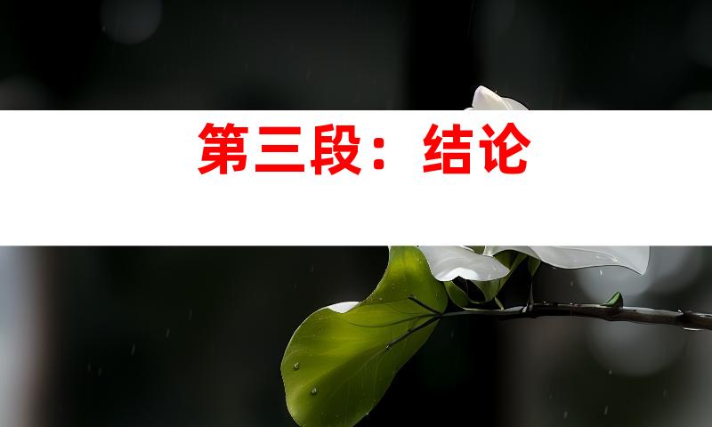 第三段：结论