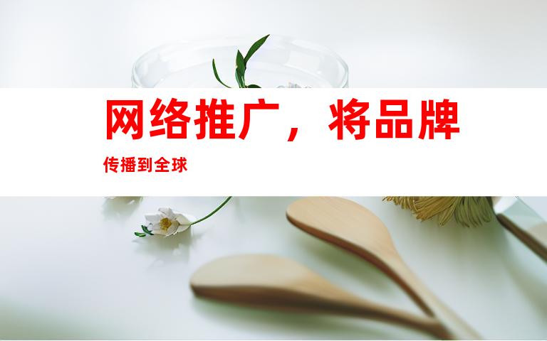 网络推广，将品牌传播到全球