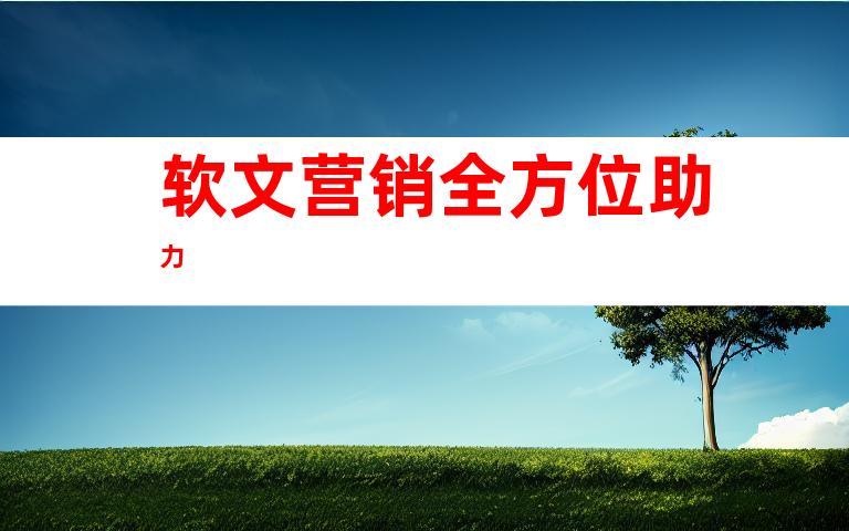 软文营销全方位助力