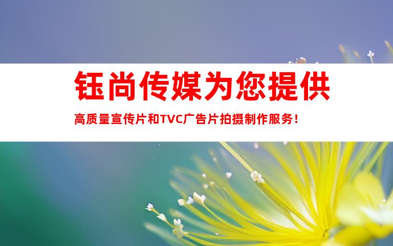 钰尚传媒为您提供高质量宣传片和TVC广告片拍摄制作服务！