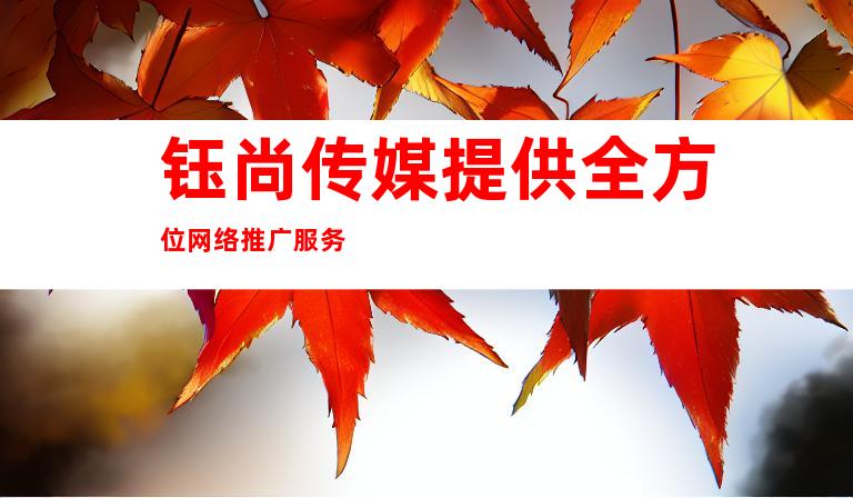 钰尚传媒提供全方位网络推广服务