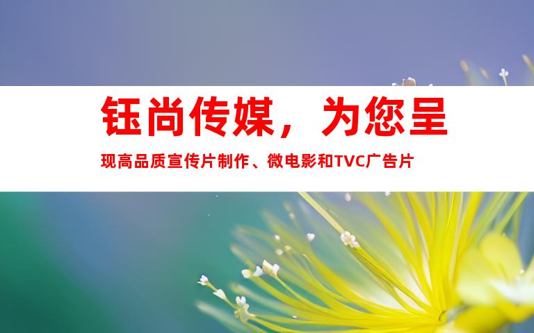 钰尚传媒，为您呈现高品质宣传片制作、微电影和TVC广告片