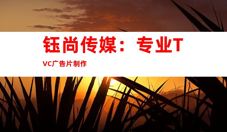 钰尚传媒：专业TVC广告片制作