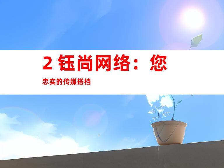 2. 钰尚网络：您忠实的传媒搭档