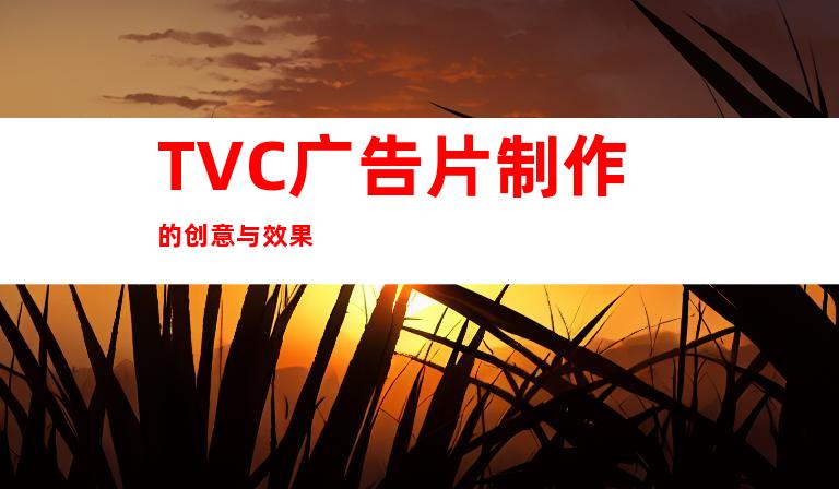 TVC广告片制作的创意与效果