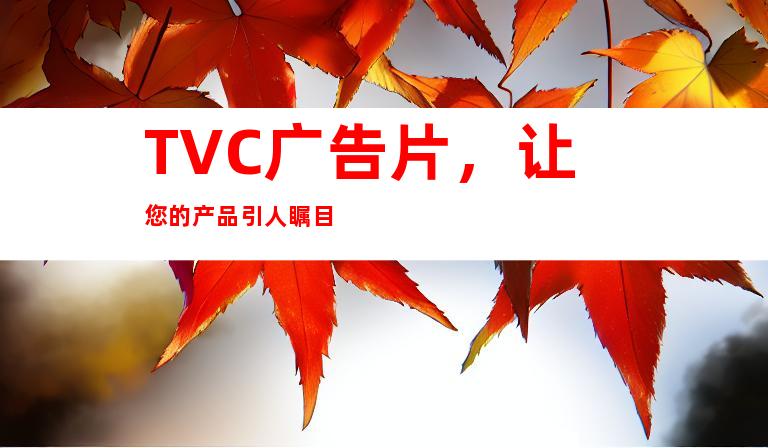 TVC广告片，让您的产品引人瞩目